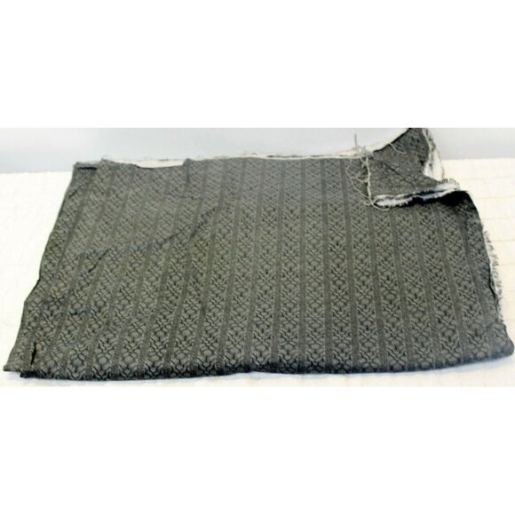 Grey Black Striped Wavy Knots Fabric Abstract Pre-Washed Apparel Craft - Picture 2 of 3